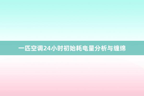 一匹空调24小时初始耗电量分析与缠绵